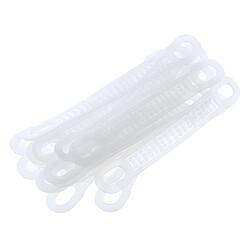 Avis 50Pcs Antidérapant Silicone Vêtements Cintre Poignées Vêtements Cintre Bandes Blanc S