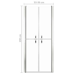 Acheter vidaXL Porte de douche ESG transparent 96x190 cm