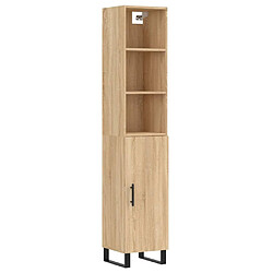 vidaXL Buffet haut Chêne sonoma 34,5x34x180 cm Bois d'ingénierie