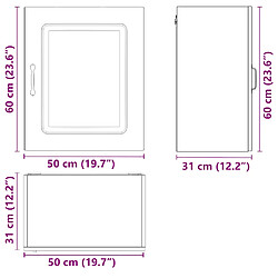 vidaXL Armoires murales de cuisine 2pcs Kalmar blanc bois d'ingénierie pas cher