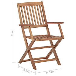 vidaXL Chaises pliables de jardin 6 pcs Bois d'acacia solide pas cher