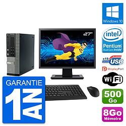 PC Dell 990 SFF Ecran 27" Intel G840 RAM 8Go Disque Dur 500Go Windows 10 Wifi - Occasion