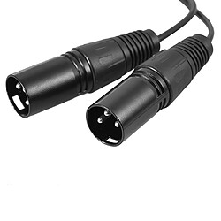 Acheter Câble de Microphone Adaptateur 3Pin XLR Femelle à Dual Mâle Fiche Y Splitter Jack Cordon 30cm