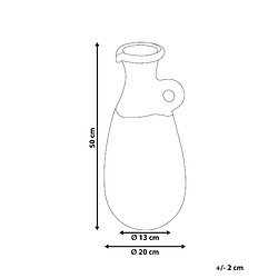 Avis Beliani Vase décoratif VELIA fait à la main Céramique 50 cm Bleu