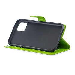 Wewoo Coque Étui en cuir à rabat pour porte-cartes et porte-cartes portefeuille et cadre photo iPhone 11 vert pas cher