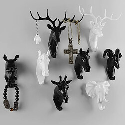 Wewoo 6 PCS Creative Tridimensionnel Multifonctionnel Tête de Cerf Animal Décoratif Crochet Manteau Rétro Vêtements Suspendus Artisanat À La Maison Créative, Style Aléatoire Livraison