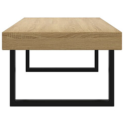 Acheter Maison Chic Table basse,Table Console Table d'appoint, Table pour salon Marron clair et noir 120x60x40 cm MDF et fer -MN71190