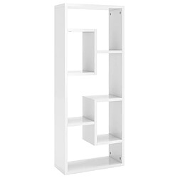 vidaXL Étagère murale Blanc brillant 36x16x90 cm Bois d'ingénierie