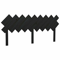 Maison Chic Tête de lit scandinave,Meuble de chambre Noir 178x3x80,5 cm Bois massif de pin -MN62947