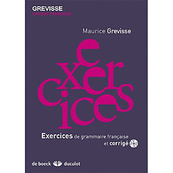 Exercices de grammaire française et corrigé - Occasion