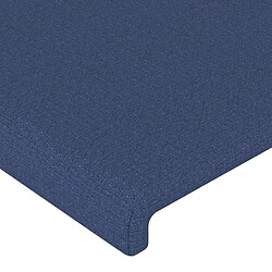 Acheter vidaXL Tête de lit à LED Bleu 100x5x118/128 cm Tissu