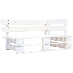 Maison Chic Banc d'angle palette de jardin | Banc d'extérieur bois blanc -GKD56854