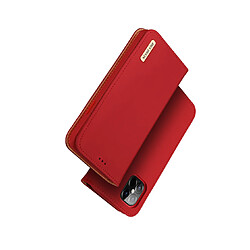 1PCS TPU protection carte manches en cuir Wallet pour iPhone 12 12 Pro 6.1 pouces-Rouge