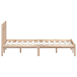 Acheter vidaXL Cadre de lit sans matelas bois massif 140x190 cm