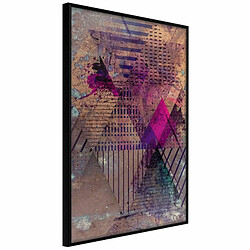 Paris Prix Affiche Murale Encadrée Pink Patchwork I 20 x 30 cm Noir