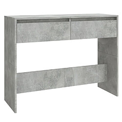 vidaXL Table console gris béton 100x35x76,5 cm bois d'ingénierie