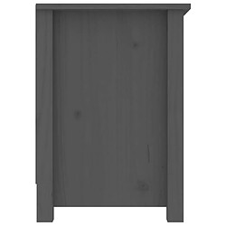 Maison Chic Meuble TV scandinave - Banc TV pour salon Gris 103x36,5x52 cm Bois de pin massif -MN62525 pas cher