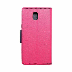 Etui en simili cuir pour Samsung Galaxy J5 2017 rose/marine