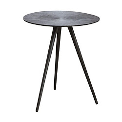 Aubry Gaspard Table ronde métal zinc antique Diamètre 40cm.