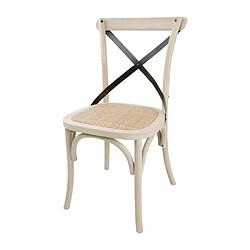 Bolero Chaise Bistro avec dossier croisé sable - Lot de 2