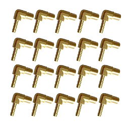 20x Laiton 90 Degrés Mâle Coude Barbelé Tuyau Queue Tuyau Gaz Raccord 3.18mm à 6mm