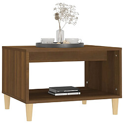 Avis vidaXL Table basse Chêne marron 60x50x40 cm Bois d'ingénierie