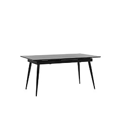 Beliani Table de salle à manger extensible noire 160/200 x 90 cm MALDON pas cher