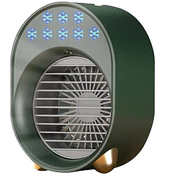 Ventilateur de Cou (Vert Foncé) Ventilateur de Climatiseur d'été à Double Aile Ventilateur De Poche de Sport à Domicile Pliable Silencieux Portable