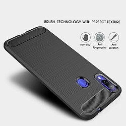 Wewoo Coque en TPU texturée et fibre de carbone pour Xiaomi Redmi Note 7 (Bleu marine)