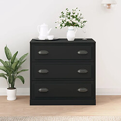 vidaXL Buffet noir 70x35,5x67,5 cm bois d'ingénierie