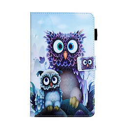 Etui en PU Animal Series chouettes pour votre Samsung Galaxy Tab A 8.0 (2017) T380/T385