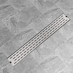 vidaXL Drain de douche linéaire 830 x 140 mm Acier inoxydable