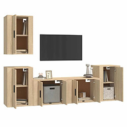 Avis Maison Chic Ensemble de meubles TV 5 pcs pour salon - Chêne sonoma Bois d'ingénierie -MN43940