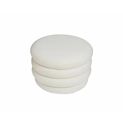 Pouf Alexandra House Living Bouclé Blanc Polyester 60 x 41 x 60 cm