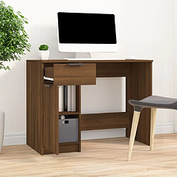 Avis Maison Chic Bureau,Table de travail,bureau de travail pour chambre Chêne marron 100x50x75 cm Bois d'ingénierie -GKD63174