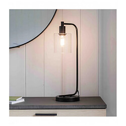 Endon Lampe de table Toledo en Acier , noir mat et Verre transparent