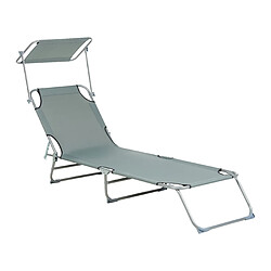 Beliani Chaise longue Métal Gris FOLIGNO