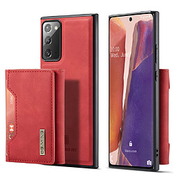 Dg.Ming Coque en TPU + PU avec béquille magnétique à trois volets rouge pour votre Samsung Galaxy Note 20