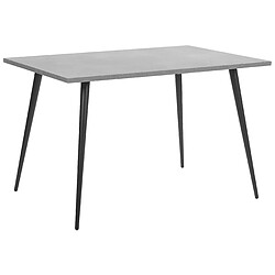 Beliani Table de salle à manger effet béton gris 120 x 80 cm SANTIAGO