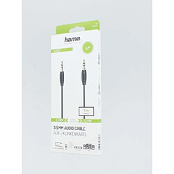 HAMA Câble audio, jack mâle 3,5 mm/con. mâle, stéréo, doré, ultrafin, 3,0 m