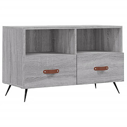 vidaXL Meuble TV Sonoma gris 80x36x50 cm Bois d'ingénierie