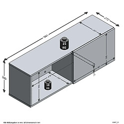 Acheter FMD Porte-manteau mural avec compartiment 99,1x27,2x33 cm Noir