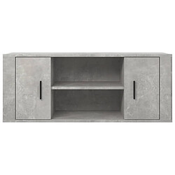 Avis Maison Chic Meuble TV scandinave - Banc TV pour salon Gris béton 100x35x40 cm Bois d'ingénierie -MN59982