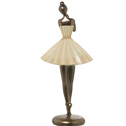 Avis Figurine Décorative Alexandra House Living Beige Doré Plastique Ballerine 13 x 17 x 32 cm