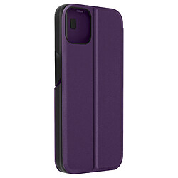 Avizar Étui Folio pour iPhone 15 Plus Clapet Support Vidéo Violet foncé