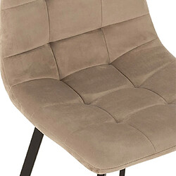 Mes Chaise de bar 47x43x95 cm en tissu beige - MONTY pas cher