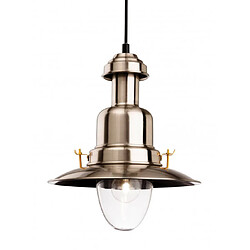 Luminaire Center Suspension Classic Fisherman, acier brossé