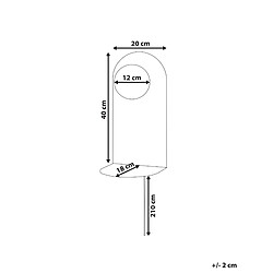 Avis Beliani Lampe murale MAPI Avec étagère Métal Gris graphite