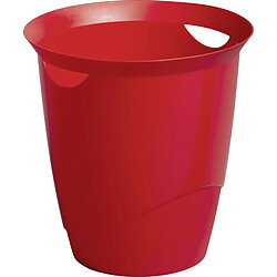 DURABLE Corbeille à papier TREND, 16 litres, rond, rouge ()