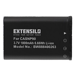 Vhbw EXTENSILO 3x Batteries compatible avec Casio Exilim EX-Z2000BK, EX-H15, EX-H20G, EX-Z2000 appareil photo, reflex numérique (1800mAh, 3,7V, Li-ion)